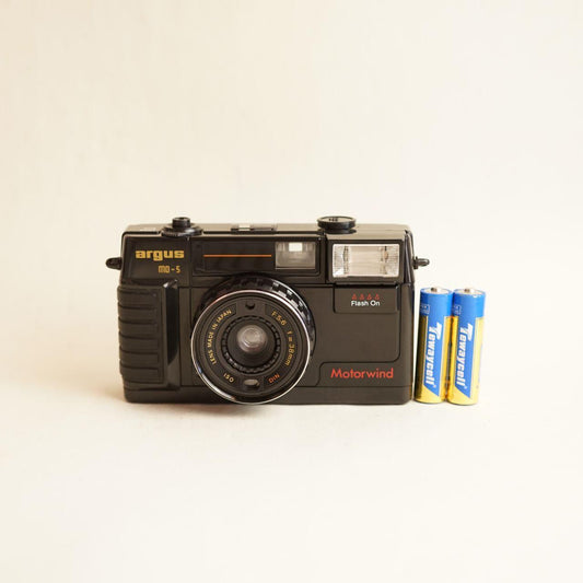 Argus MD-5 Motorwind Film Camera | 35mm Point & Shoot | Tested & Working | Black