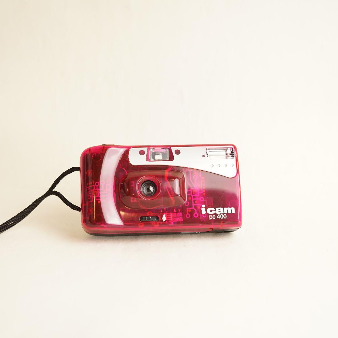 iCam PC-400 35mm Film Camera | Point & Shoot | Tested & Working | Red