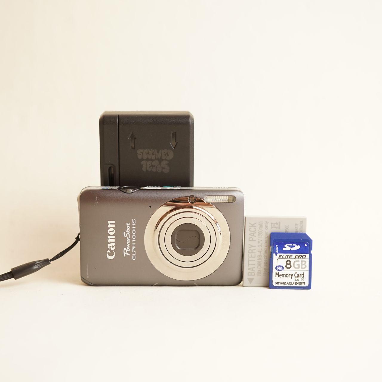 Canon PowerShot ELPH 100 HS Digital Camera | 12.1MP | Tested & Working | Grey