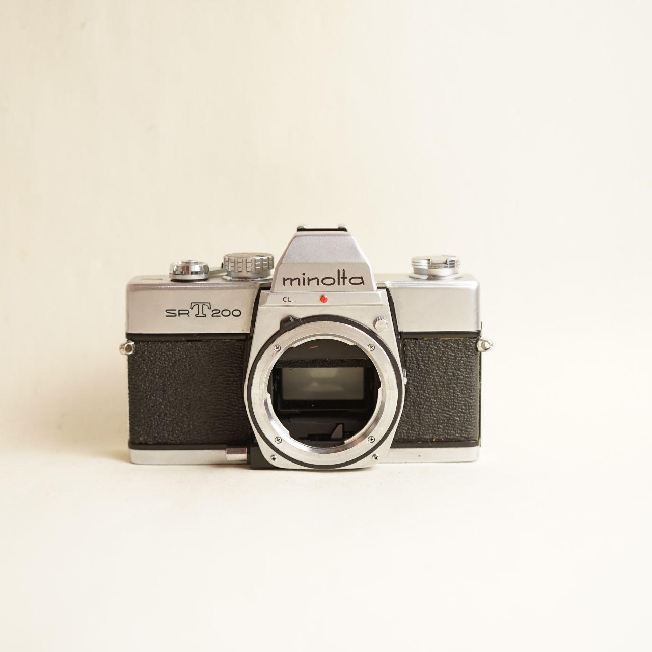 Minolta SRT 200 Film Camera | FULL CLA | 35mm SLR | Read Description | Silver & Black