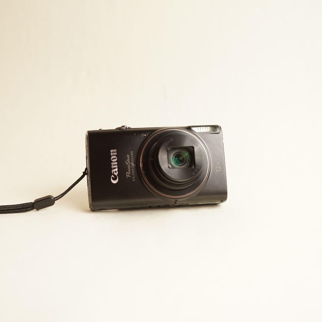 Canon PowerShot ELPH 360 HS Digital Camera | 20.2MP | Tested & Working | Black