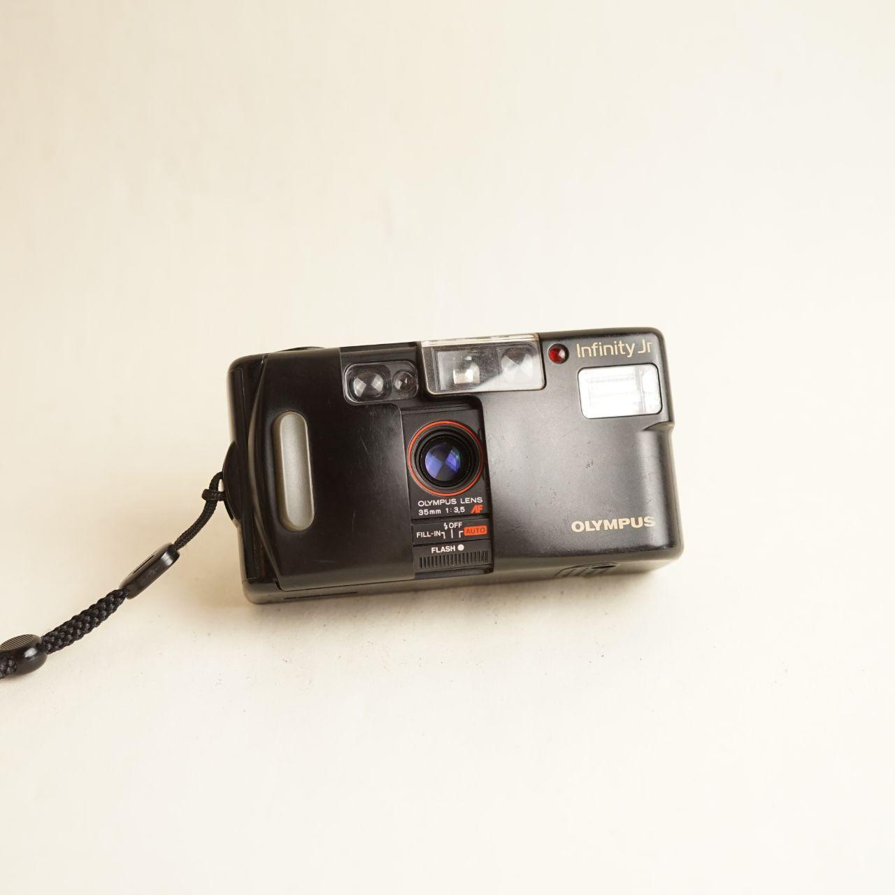 Olympus Infinity Jr Film Camera | 35mm Point & Shoot | Tested & Working | Black