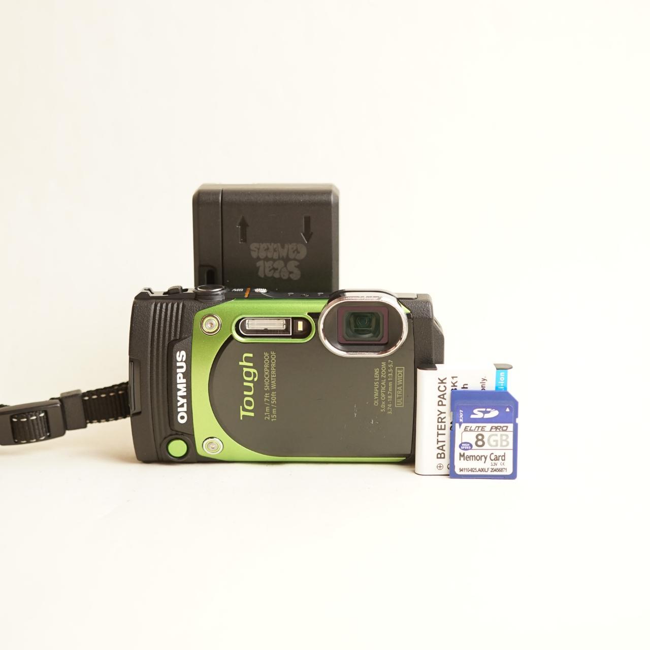 Olympus Stylus TG-870 Digital Camera | 16MP | Tested & Working | Green & Black