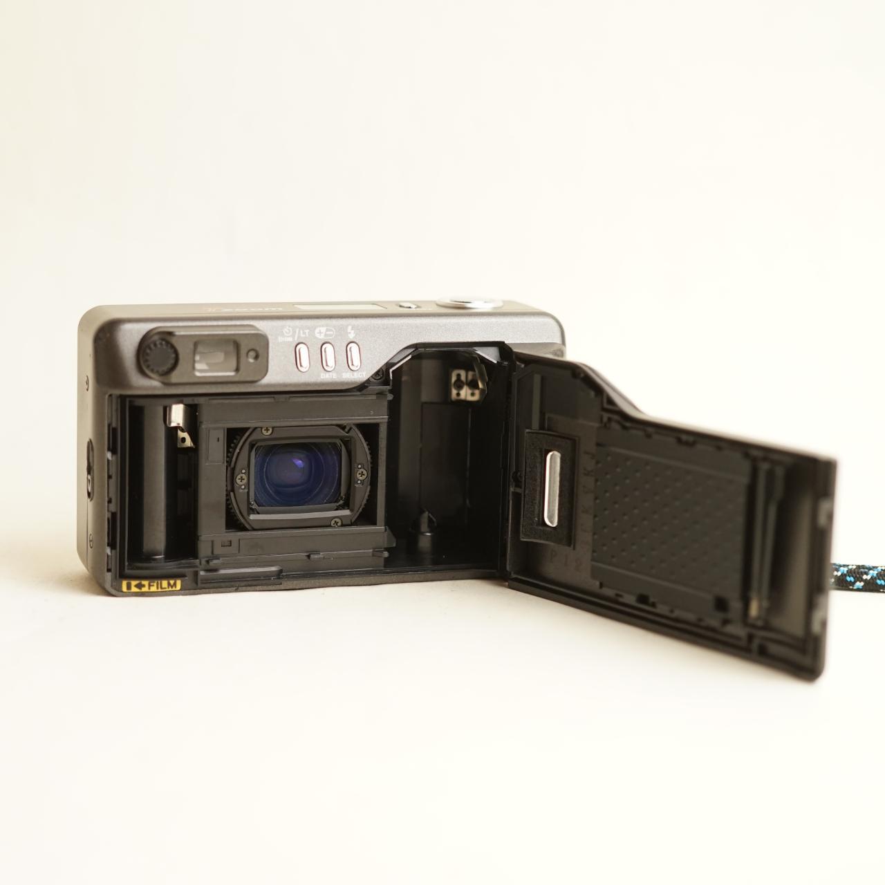 Kyocera T Zoom Film Camera | 35mm Point & Shoot | Tested & Working | Grey