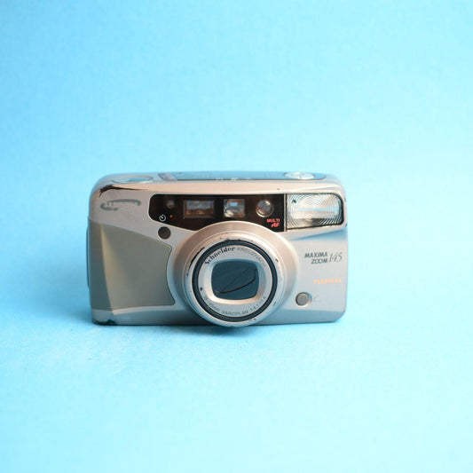 Samsung Maxima Zoom 145 Film Camera | 35mm Point & Shoot | Tested & Working | Grey