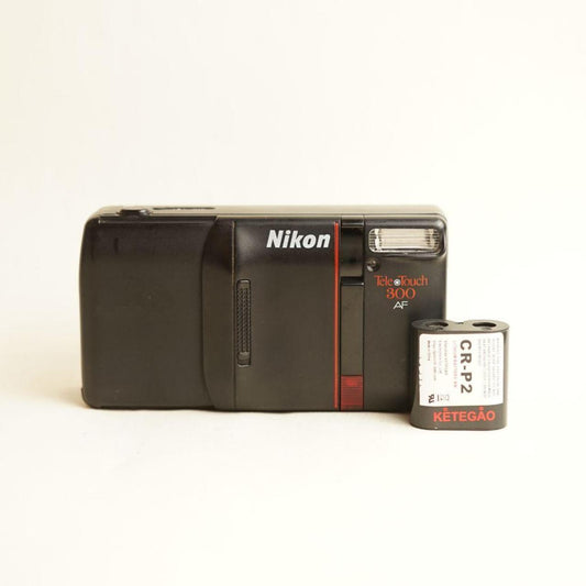 Nikon Tele Touch 300 Film Camera | 35mm Point & Shoot | Tested & Working | Black