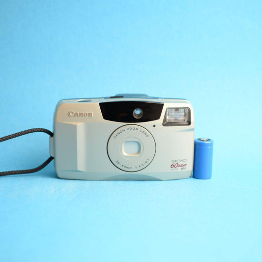 Canon Sure Shot 60 Zoom Film Camera | 35mm Point & Shoot | Read Description | Tan