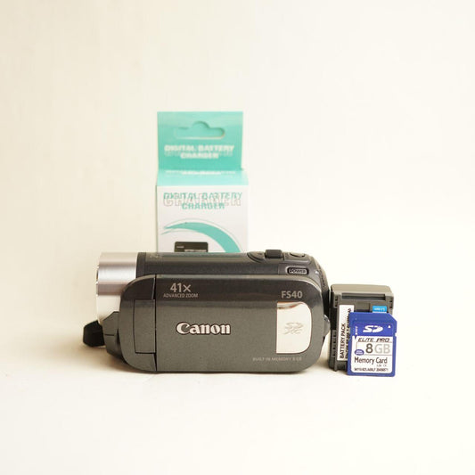 Canon FS40 Digital Camcorder | 37x Optical Zoom | Tested & Working | Grey
