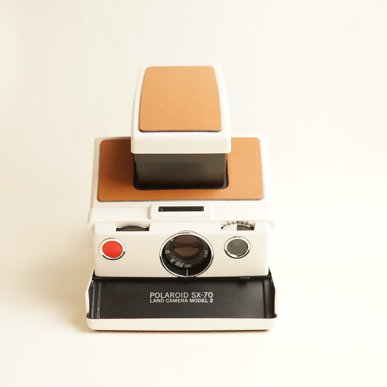Polaroid SX-70 Land Camera Model 2 | Fully Refurbished Converted for 600 Film | Tested & Working | Tan & Cream