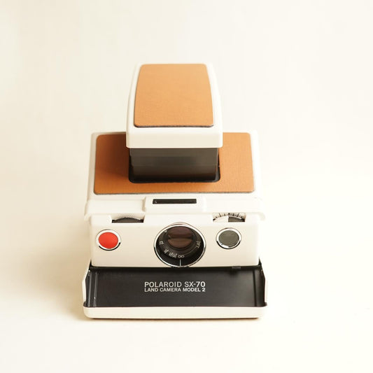 Polaroid SX-70 Land Camera Model 2 | Fully Refurbished Converted for 600 Film | Tested & Working | Tan & Cream