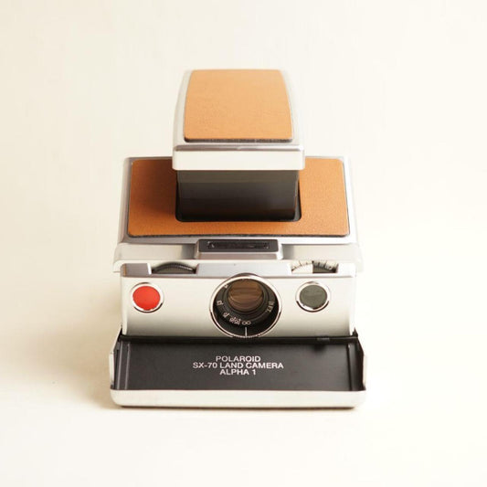 Polaroid SX-70 Land Camera Alpha 1 | Fully Refurbished Converted for 600 Film | Tested & Working | Tan & Silver
