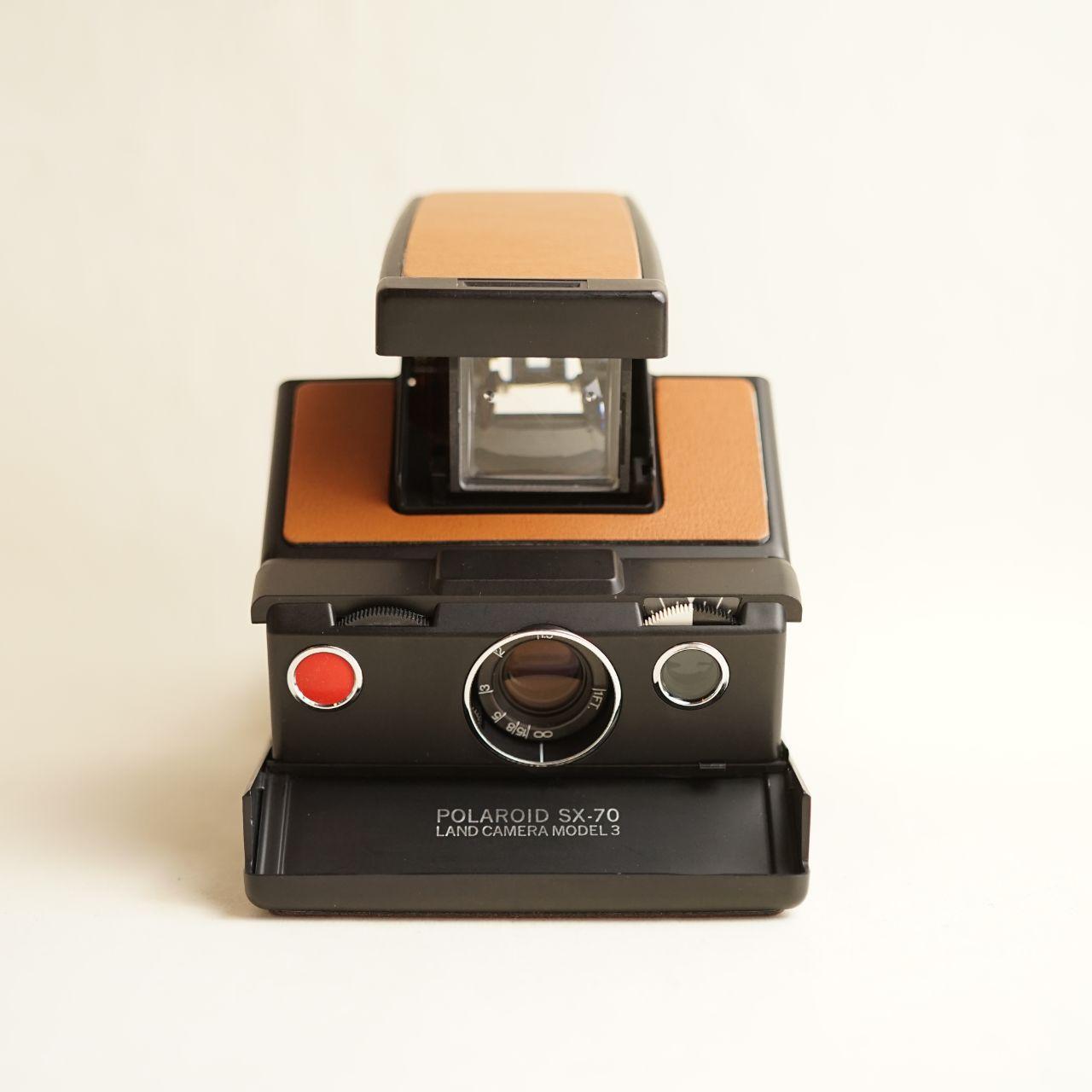 Polaroid SX-70 Land Camera Model 3 | Fully Refurbished Converted for 600 Film | Tested & Working | Black & Tan