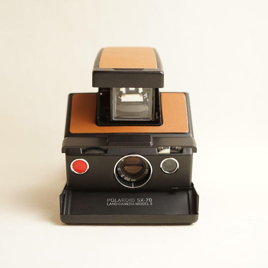 Polaroid SX-70 Land Camera Model 3 | Fully Refurbished Converted for 600 Film | Tested & Working | Black & Tan