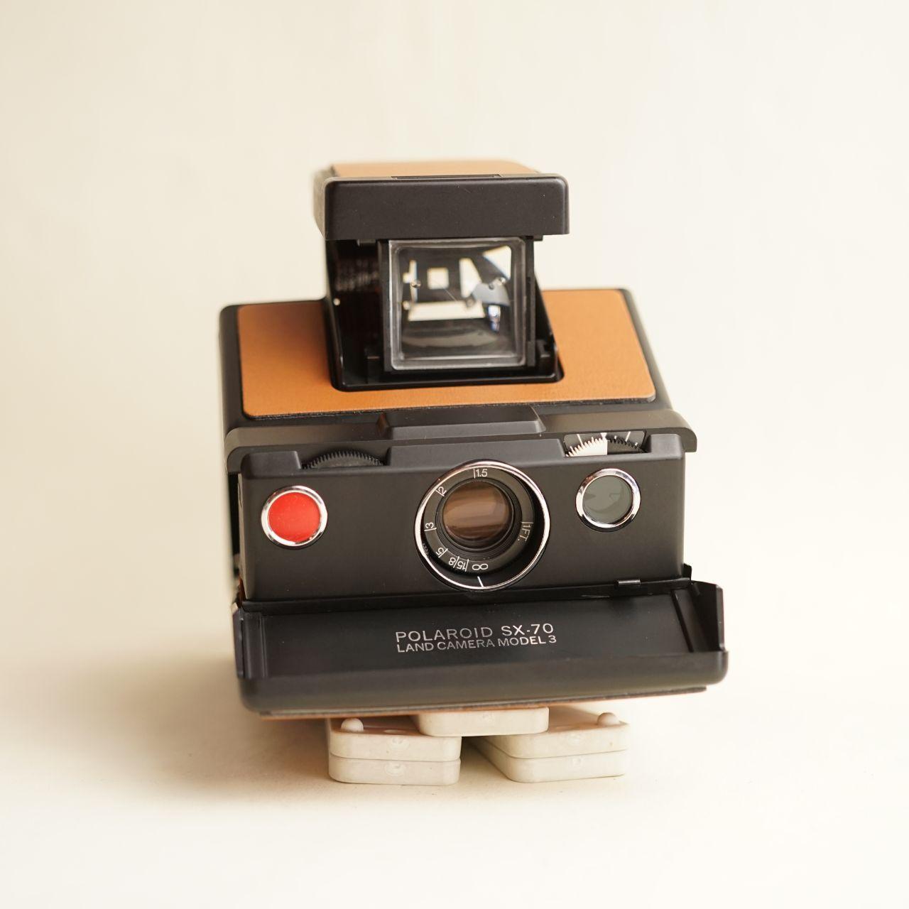 Polaroid SX-70 Land Camera Model 3 | Fully Refurbished Converted for 600 Film | Tested & Working | Black & Tan