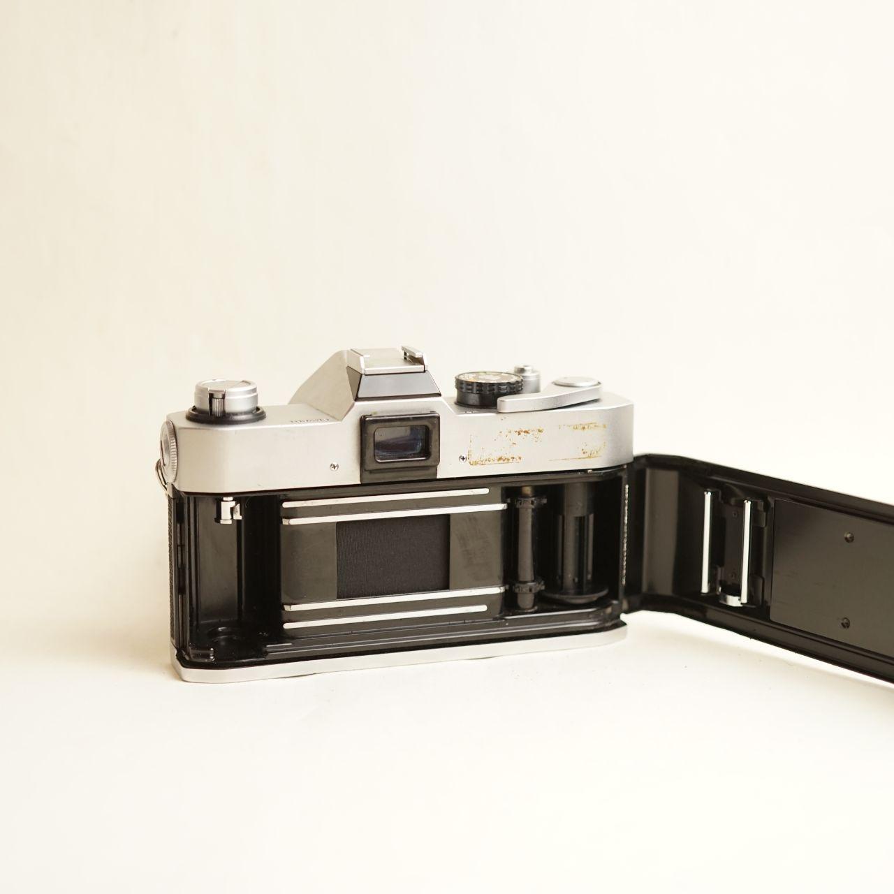Canon TLb SLR Film Camera | Canon FD 50mm f/1.4 Lens | Tested & Working | Silver & Black
