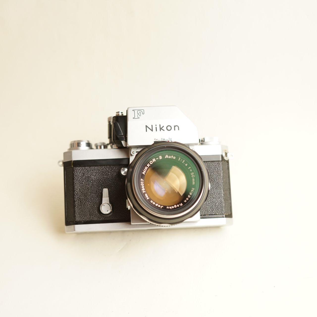 Nikon F SLR Film Camera | FULLY CLA'd | Nikkor-S Auto 50mm f/1.4 Lens | Tested & Working | Silver & Black
