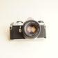 Pentax ME Film Camera + 50mm f/1.7 Lens | 35mm SLR | Tested & Working | Silver & Black