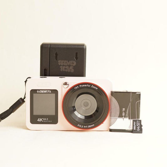DEATTI CV01 Digital Camera | Tested & Working | Pink