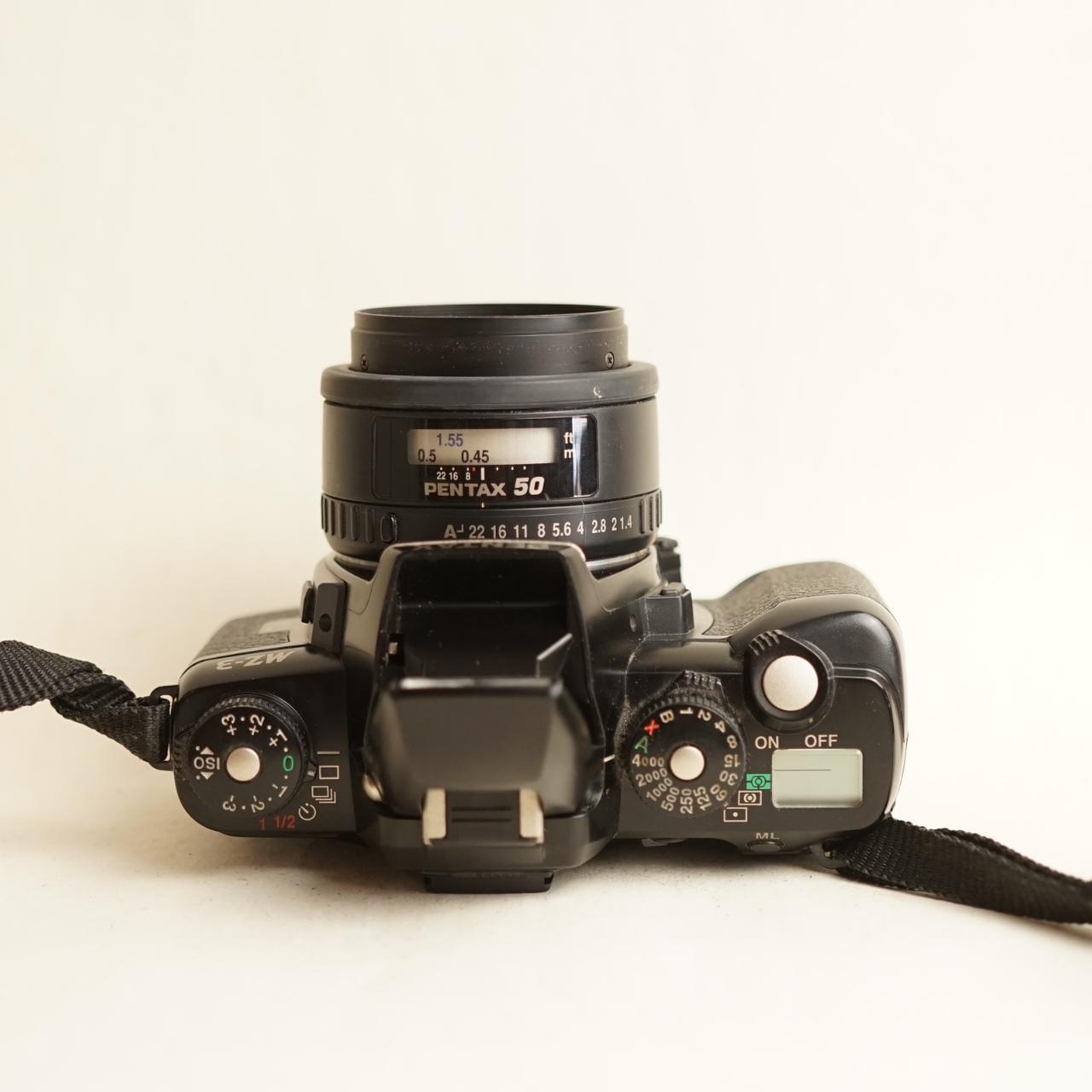 Pentax MZ-3 Film Camera + Pentax 50mm 1.4 Lens | 35mm SLR | Tested & Working | Silver & Black