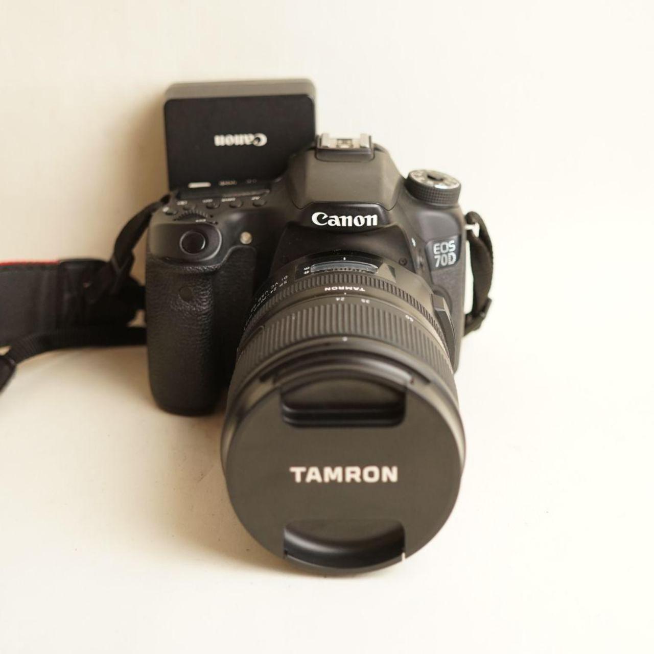 Canon EOS 70D DSLR Camera + Tamron SP 24-70mm f/2.8 Lens | 20.2MP | Tested & Working | Black