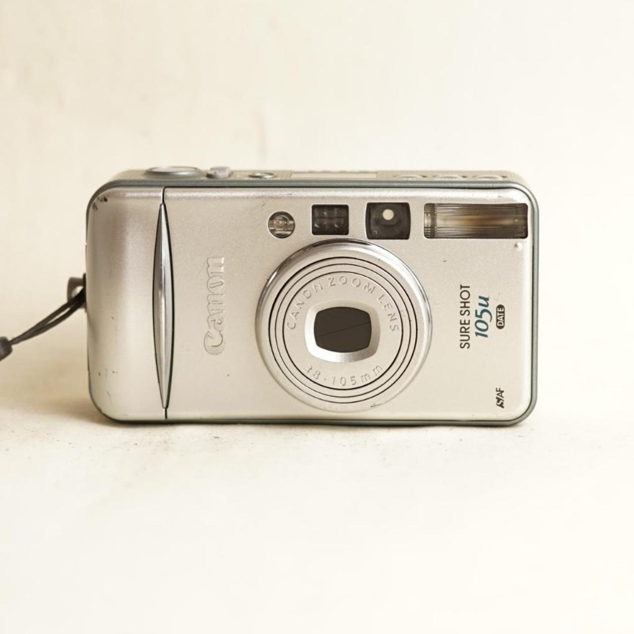 Canon Sure Shot 105u Film Camera | 35mm Point & Shoot | Tested & Working | Silver