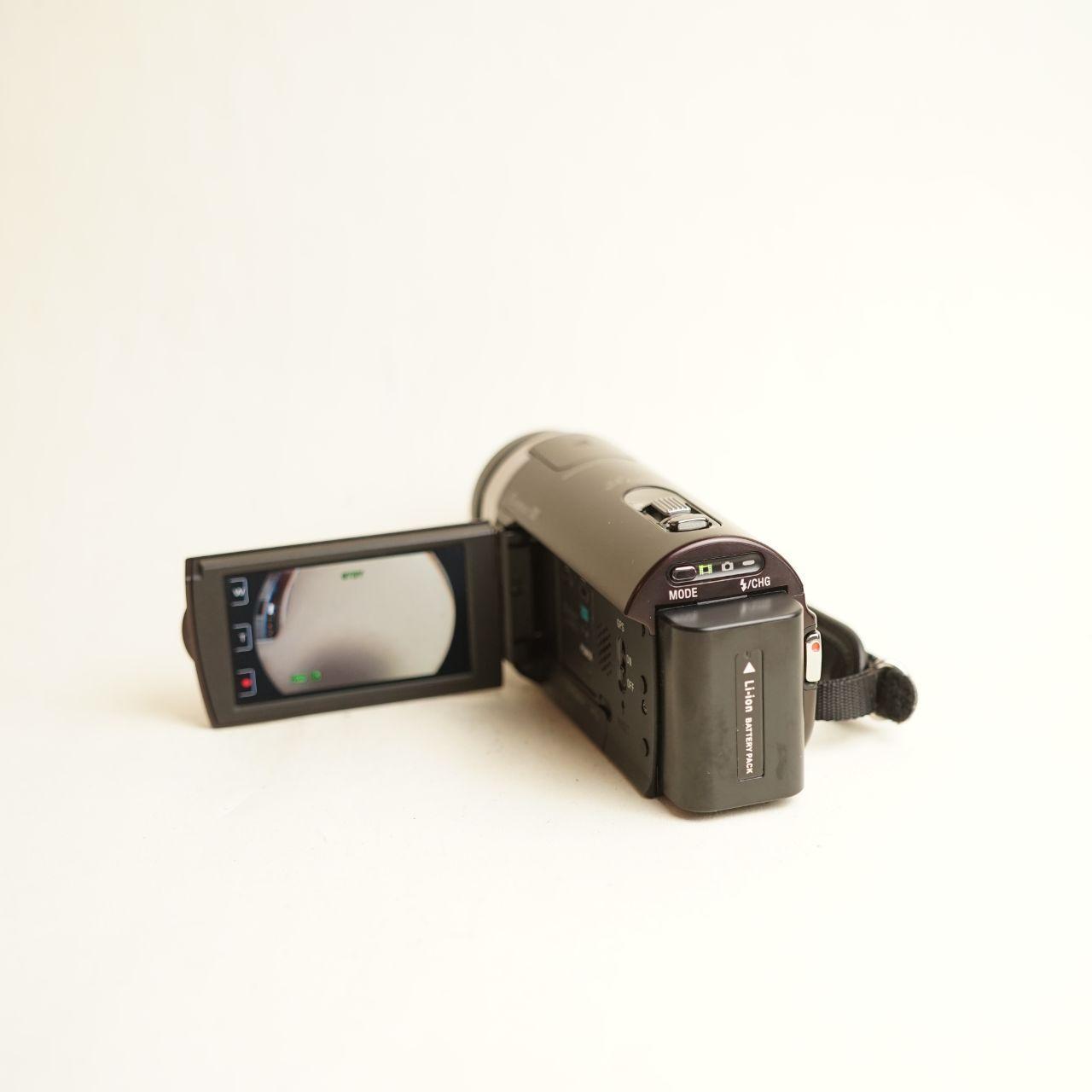 Sony Handycam HDR-CX350 Digital Camcorder + 0.2x Fisheye | Tested & Working | Brown