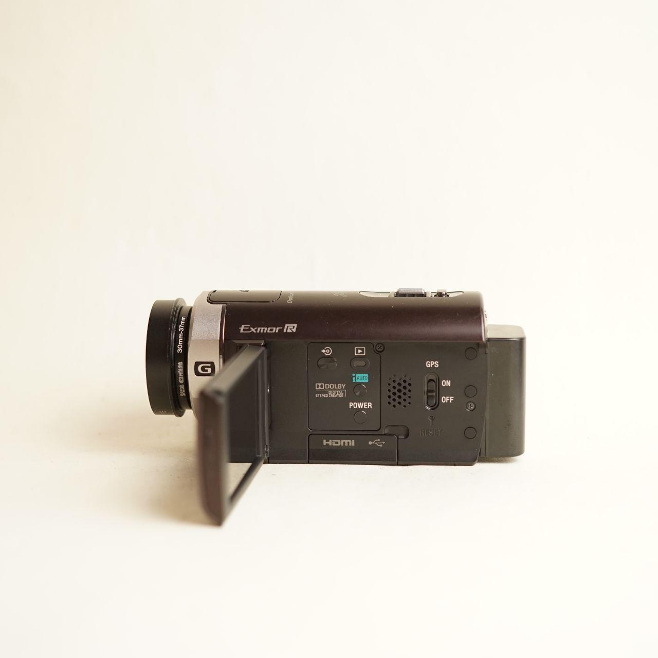 Sony Handycam HDR-CX350 Digital Camcorder + 0.2x Fisheye | Tested & Working | Brown