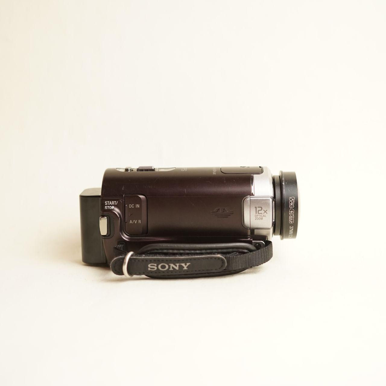 Sony Handycam HDR-CX350 Digital Camcorder + 0.2x Fisheye | Tested & Working | Brown