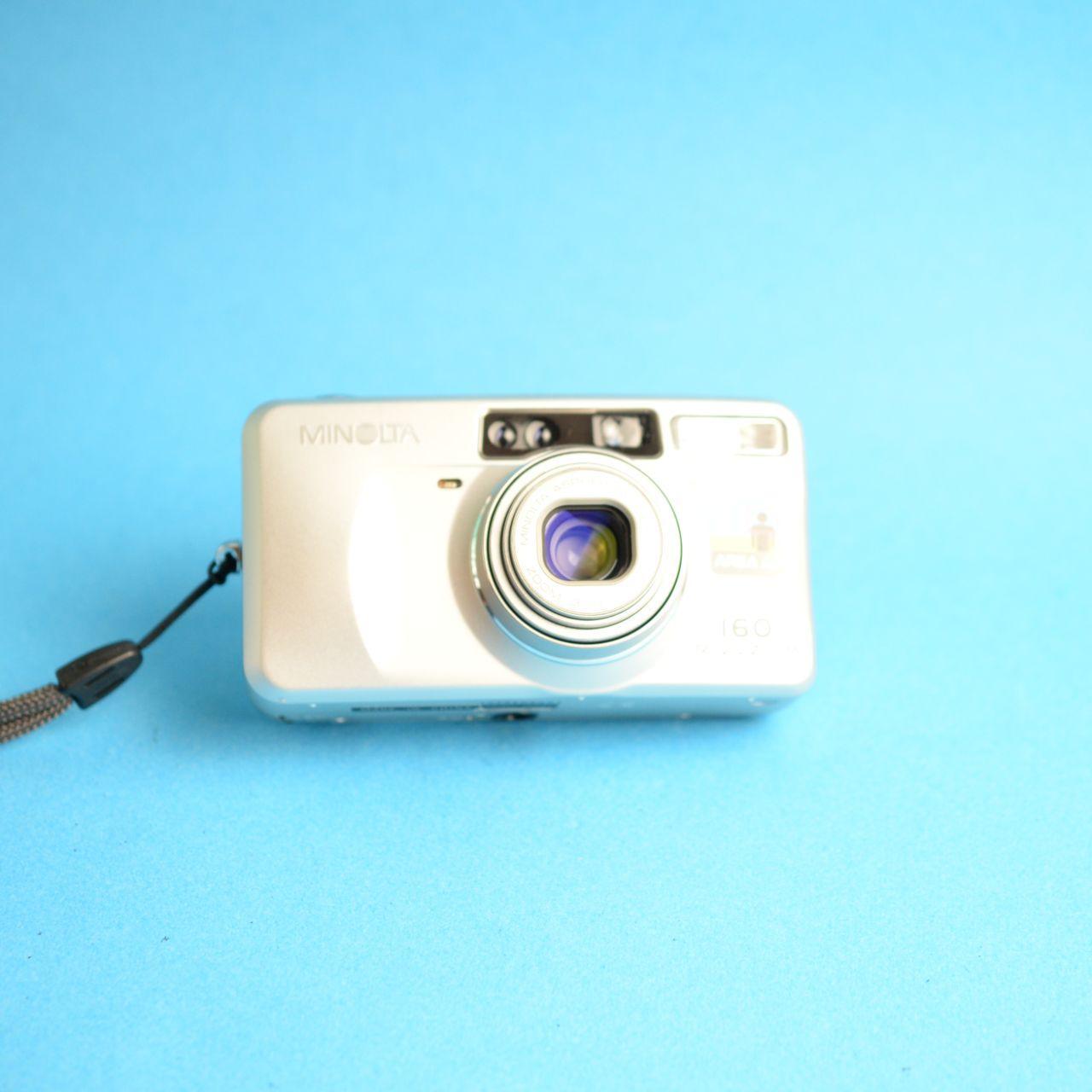 Minolta Riva Zoom 160 Film Camera | 35mm Point & Shoot | Tested & Working | Gold