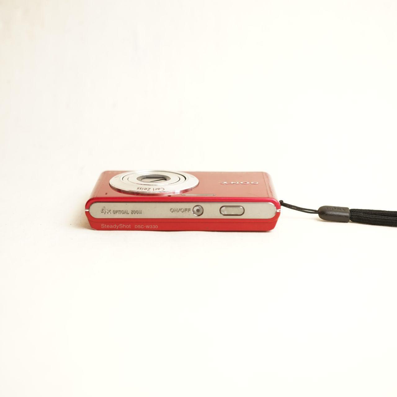 Sony Cyber-shot DSC-W330 Digital Camera | 14.1MP | Tested & Working | Red