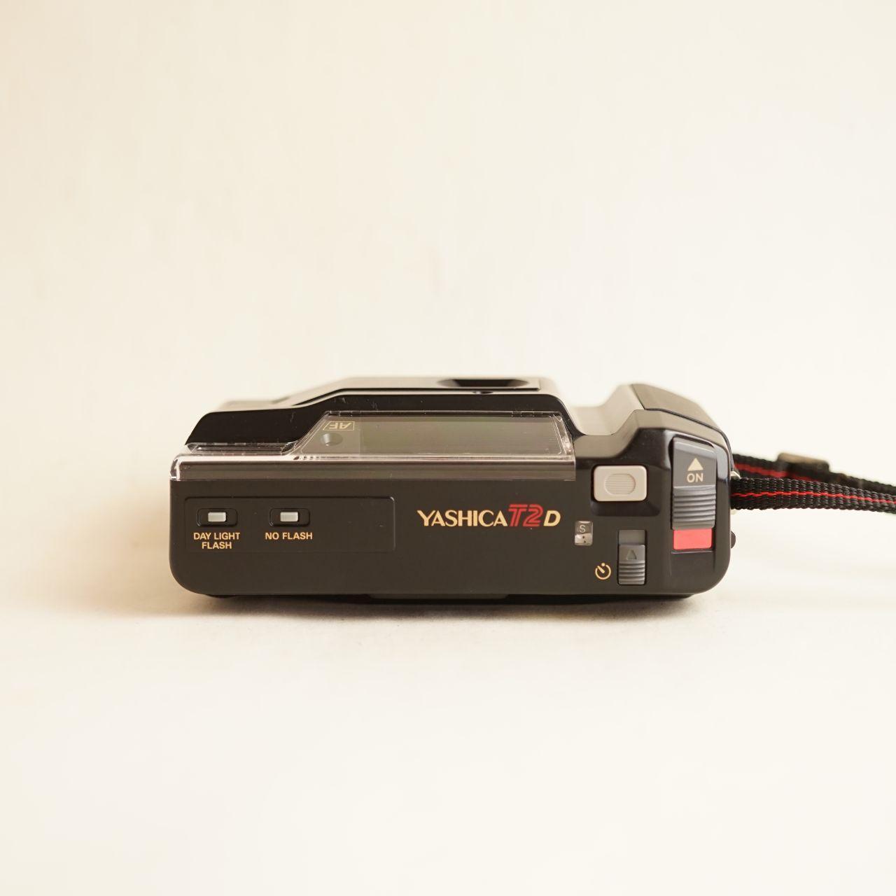 Yashica T2 D Film Camera | 35mm Point & Shoot | Tested & Working | Black