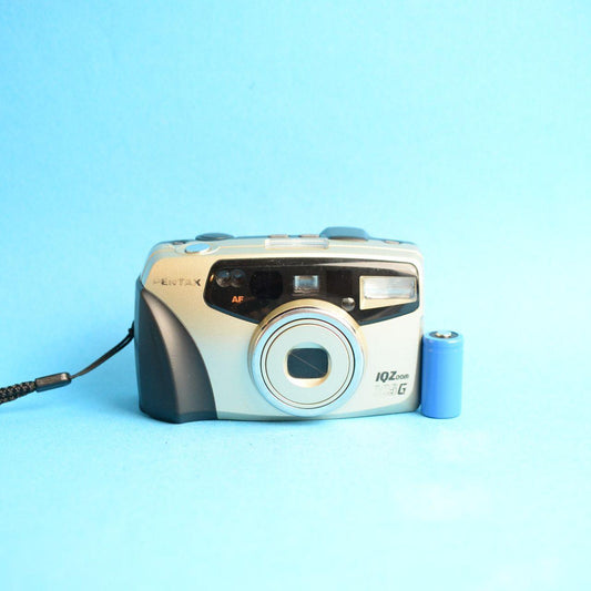 Pentax IQZoom 105G Film Camera | 35mm Point & Shoot | Tested & Working | Gold