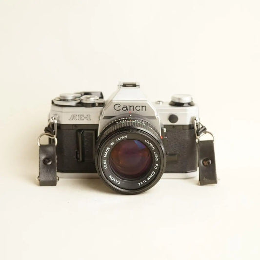 Canon AE-1 Film Camera | 50mm 1.4 Lens | 35mm SLR | Tested & Working | Silver
