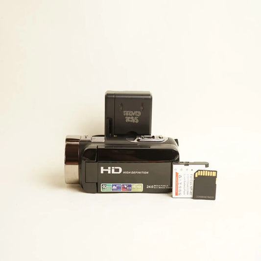 HD Camcorder | 24MP | Tested & Working | Black