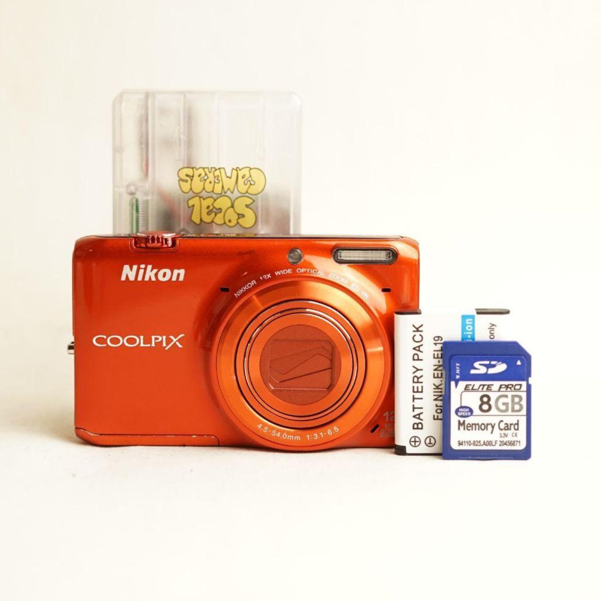 Nikon Coolpix S6500 Digital Camera | 16MP | Read Description | Orange-Red