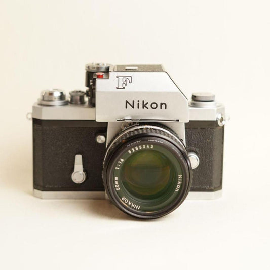 Nikon F Film Camera | FULLY CLA'D | 35mm SLR | Nikkor 50mm f/1.4 Lens | Tested & Working - No Meter