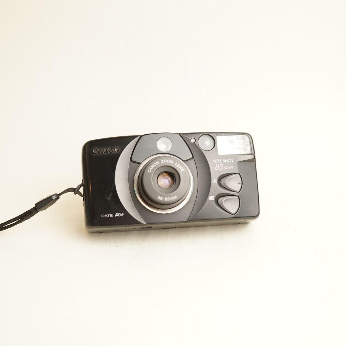 Canon Sure Shot 85 Zoom Film Camera | 35mm Point & Shoot | Tested & Working | Black
