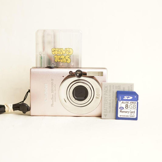 Canon PowerShot SD1100 IS Digital Camera | 8MP | Tested & Working | Pink