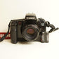 Canon EOS A2E Film Camera + Canon EF 50mm f/1.8 Lens | 35mm SLR | Tested & Working | Black