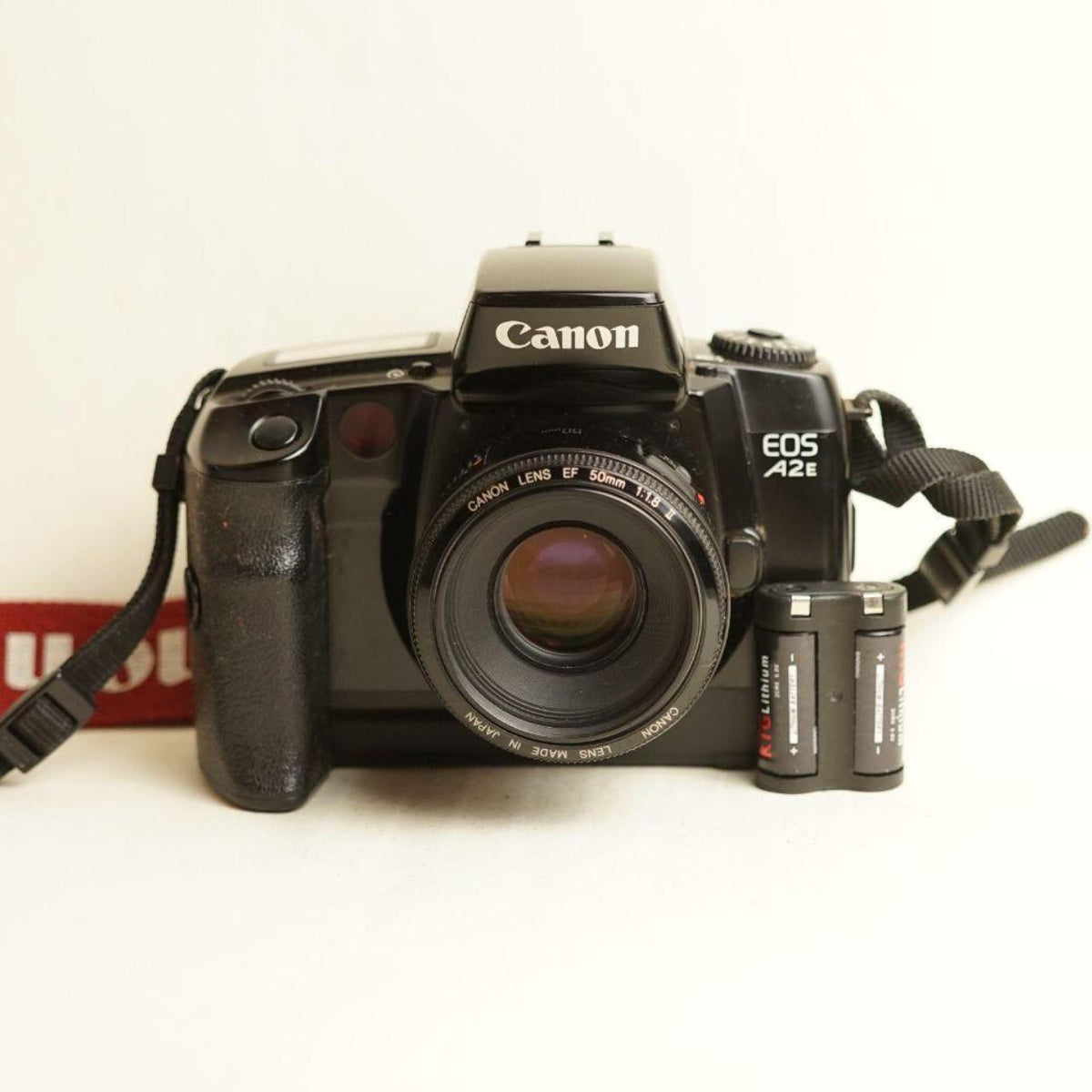 Canon EOS A2E Film Camera + Canon EF 50mm f/1.8 Lens | 35mm SLR | Tested & Working | Black
