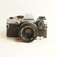Olympus OM10 Film Camera + Olympus Auto-S 50mm f/1.8 Lens | 35mm SLR | Tested & Working | Silver & Black
