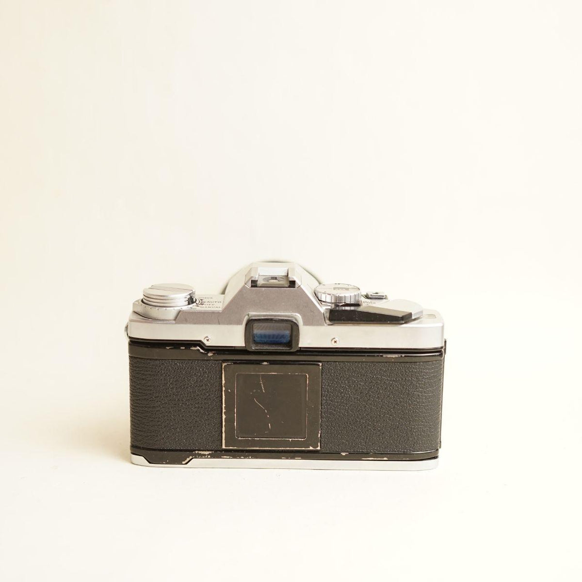Olympus OM-F Film Camera + Olympus 35-105mm f/3.5-4.5 Lens | 35mm SLR | Tested & Working | Silver & Black