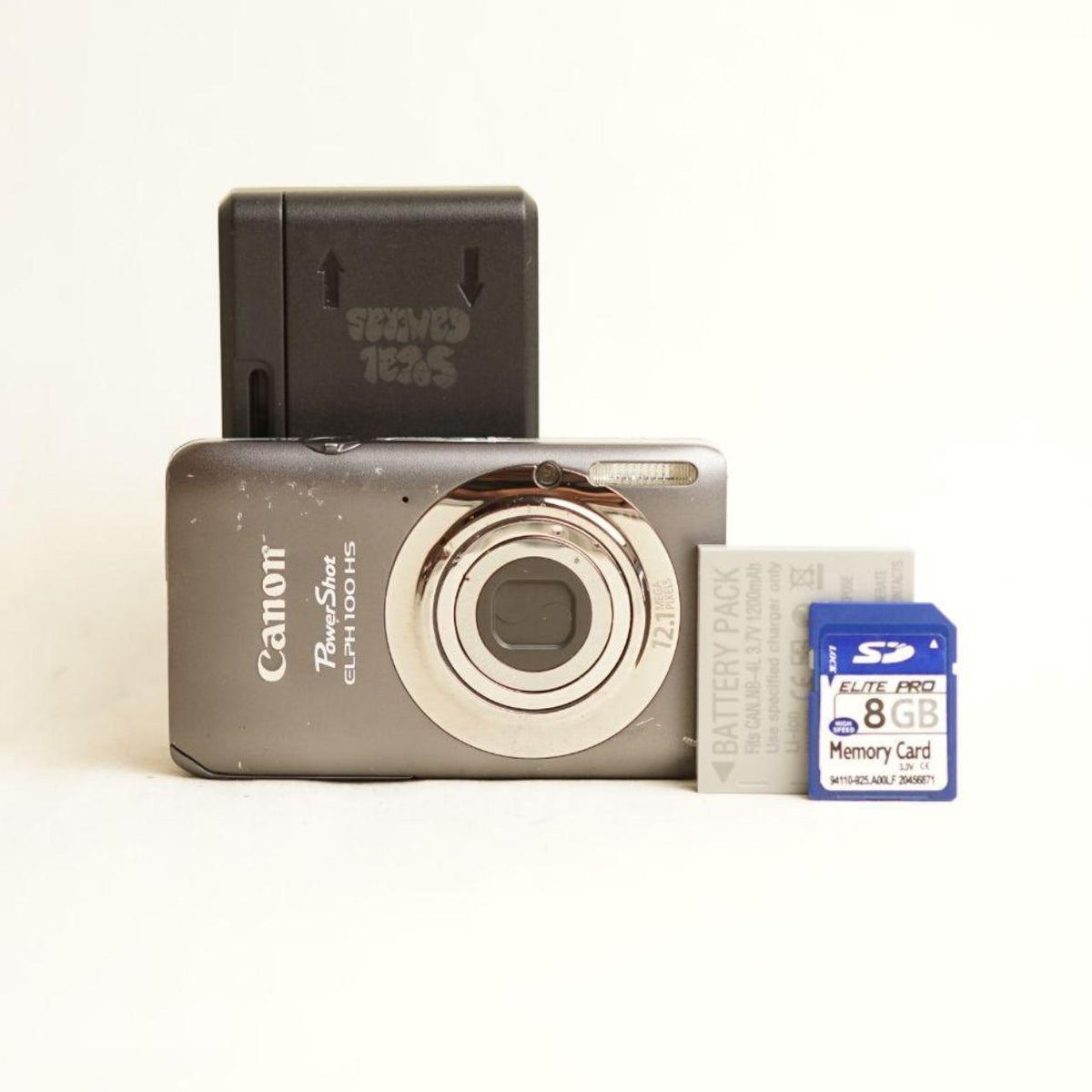 Canon PowerShot ELPH 100 HS Digital Camera | 12.1MP | Tested & Working | Silver
