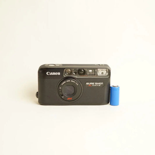 Canon Sure Shot K Date Film Camera | 35mm Point & Shoot | Tested & Working | Black