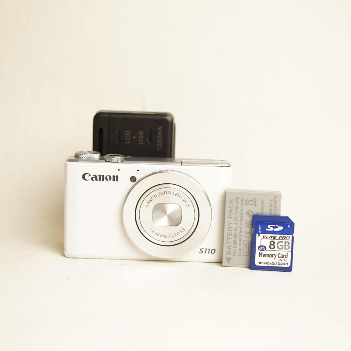 Canon PowerShot S110 Digital Camera | 12MP | Tested & Working | White