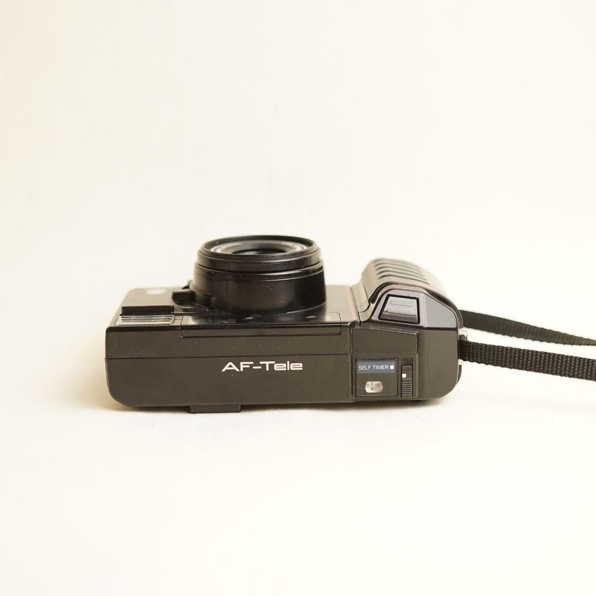 Minolta AF-Tele Film Camera | 35mm Point & Shoot | Tested & Working | Black