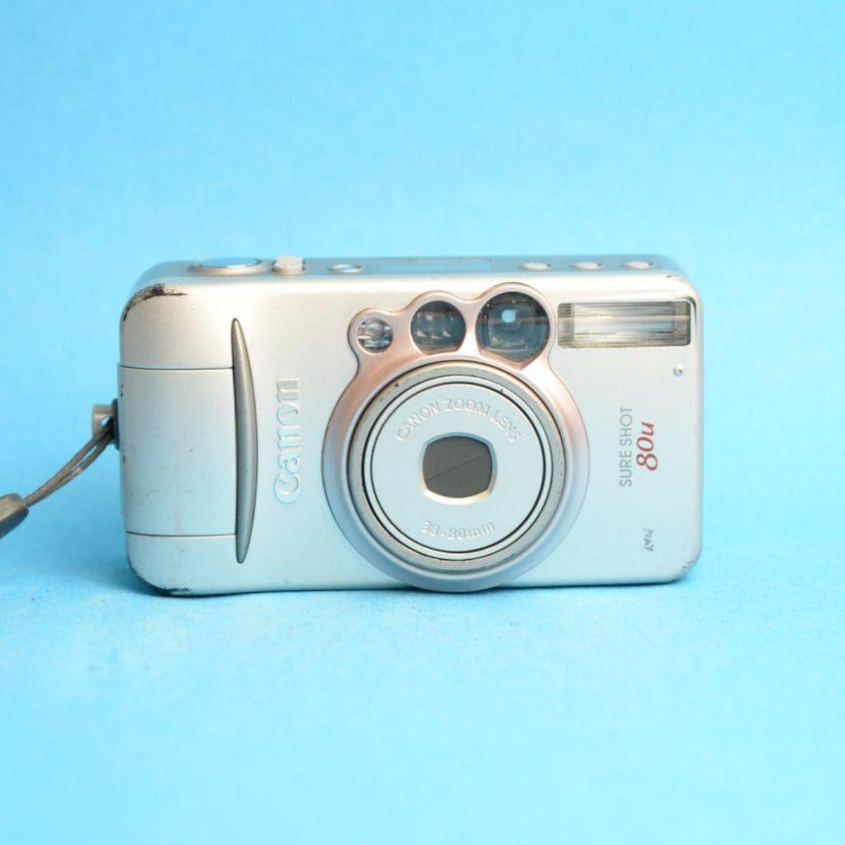 Canon Sure Shot 80u Film Camera | 35mm Point & Shoot | Tested & Working | Silver