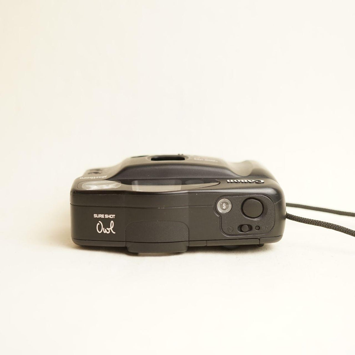 Canon Sure Shot Owl Marlboro Film Camera | 35mm Point & Shoot | Tested & Working | Black & Red
