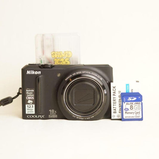 Nikon Coolpix S9100 Digital Camera | 12.1MP | Tested & Working | Black