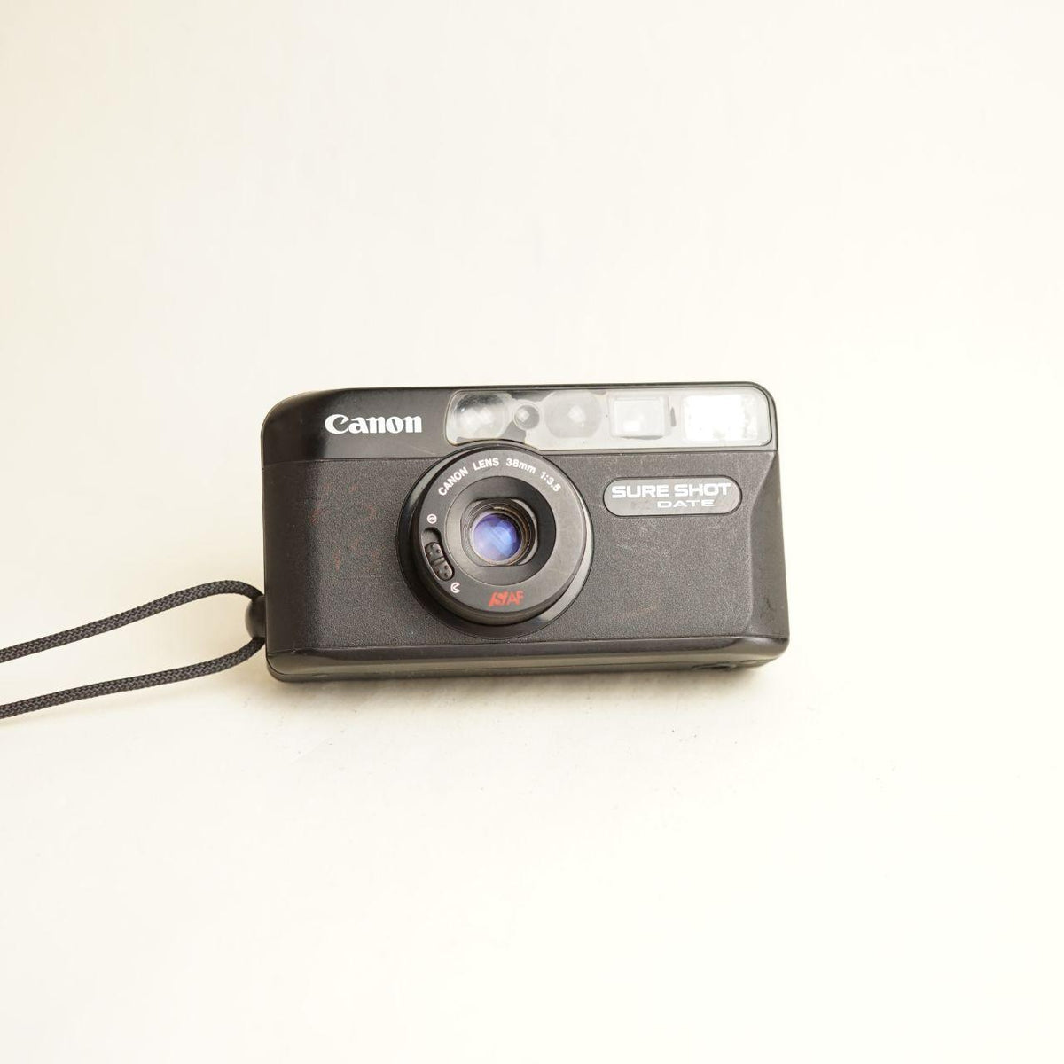 Canon Sure Shot Date Film Camera | 35mm Point & Shoot | Tested & Working | Black